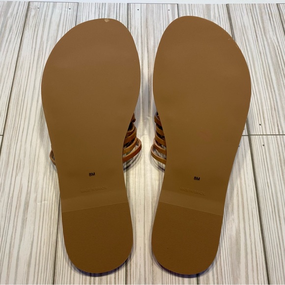 Matisse Womens Sz 8 slip on strappy sandals “Fred” leather natural NEW - Picture 8 of 8